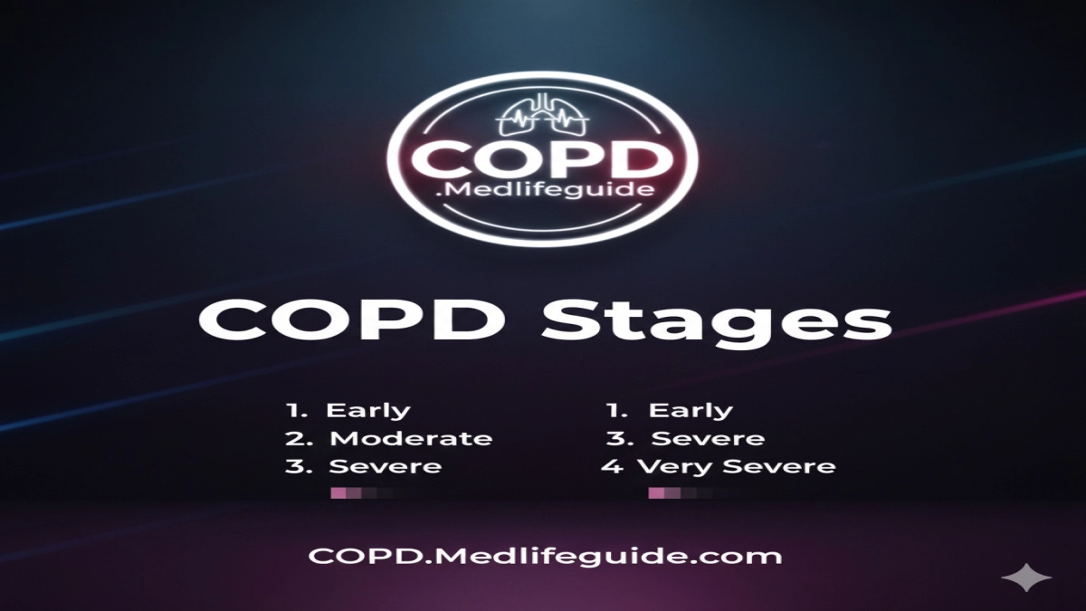 visual guide about COPD stages created by copd.medlifeguide
